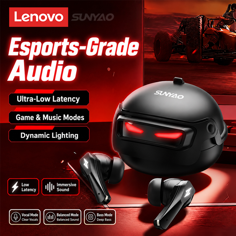 Video Games - Auriculares inalámbricos para juegos Lenovo GT101,