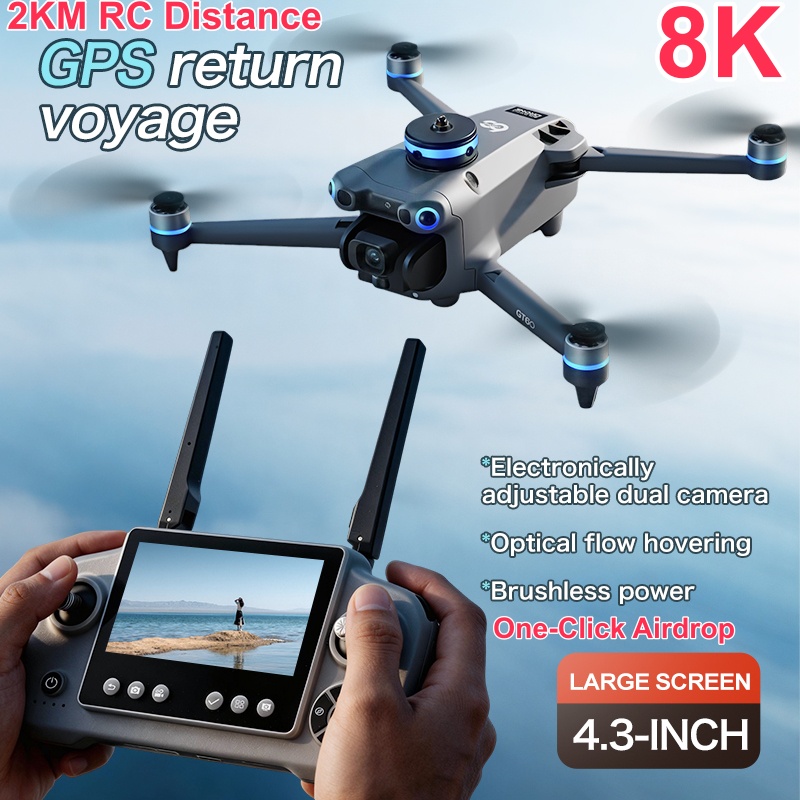 Fpv Brushless Rc Drone 4K - Dron RC 8K ESC con Pantalla