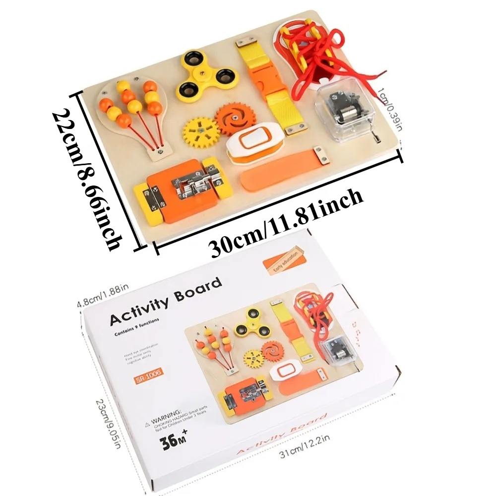 Juguete Montessori de Madera c - Montessori Wooden Busy Board Toddler reseña y precio