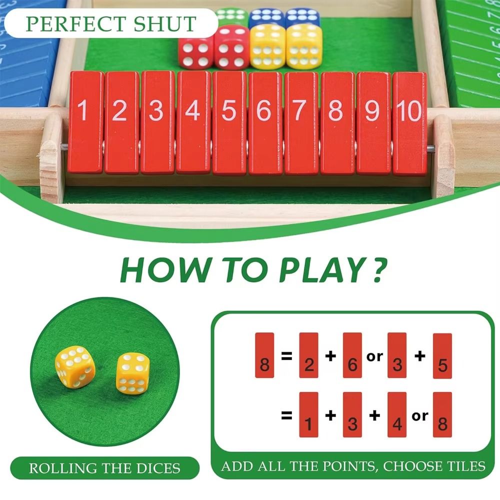 Juego de Mesa Shut The Box, Ju - Board Games reseña y precio